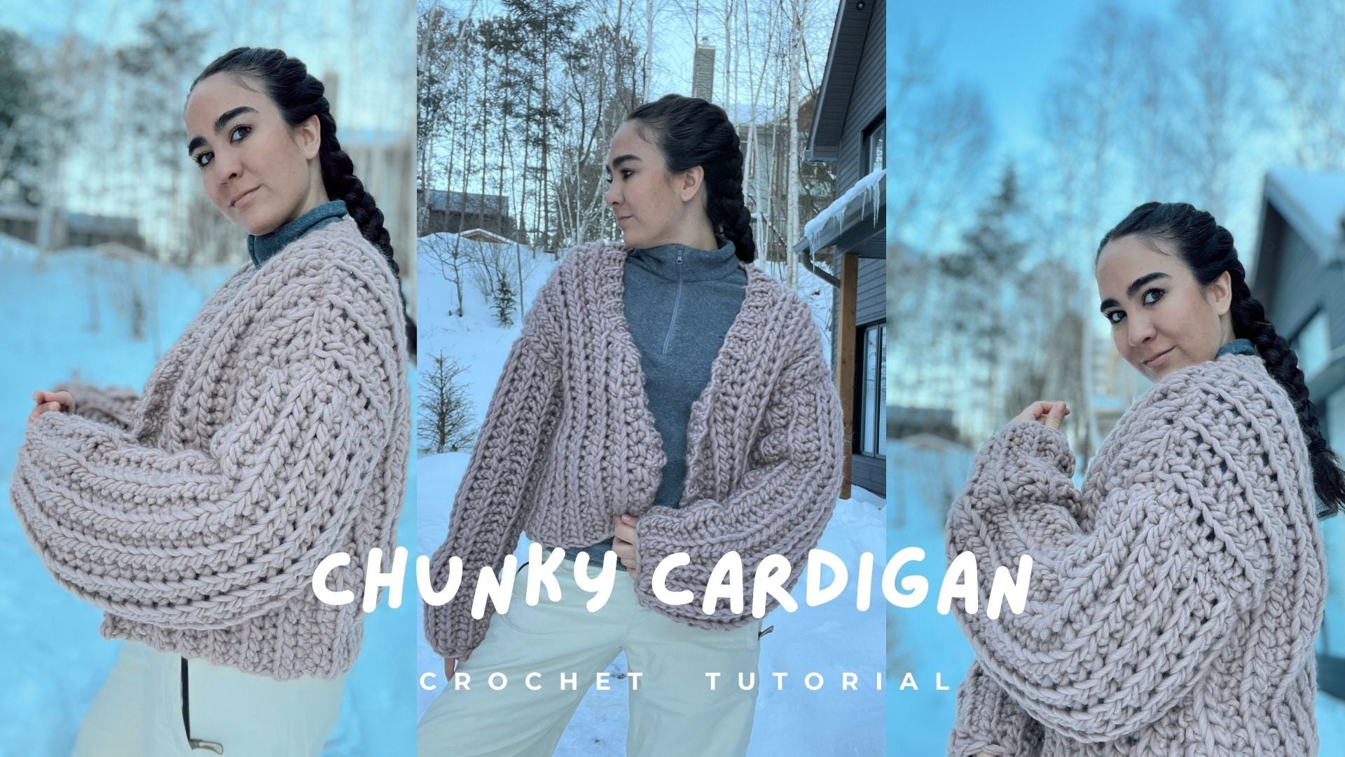 ¿Como tejer un CHUNKY CARDIGAN a CROCHET? TUTORIAL
