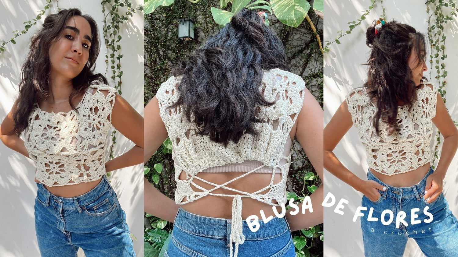 TUTORIAL: Blusa con flores caladas a crochet