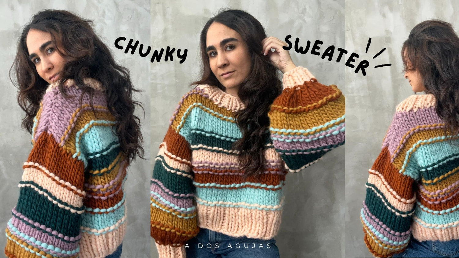Teje un Chunky Sweater a DOS AGUJAS / DIY