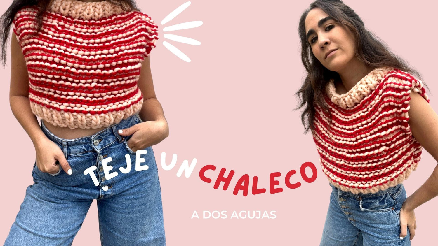 Teje tu primer chaleco con dos agujas